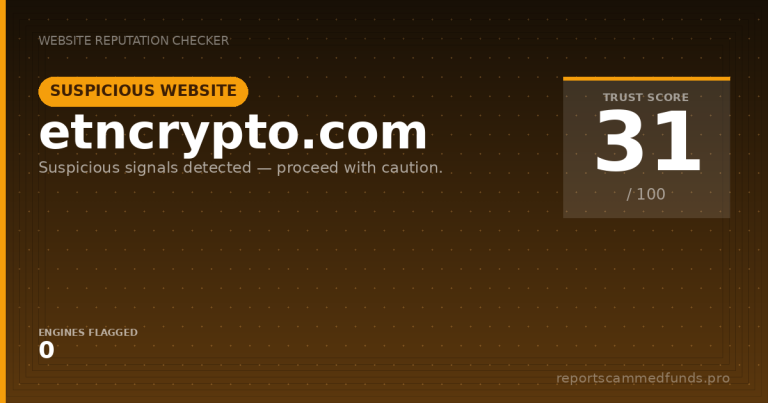 etncrypto.com — Suspicious Website