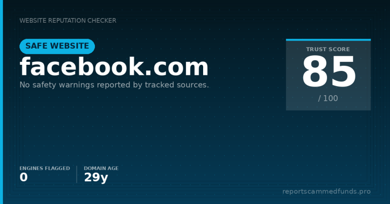 facebook.com — Safe Website