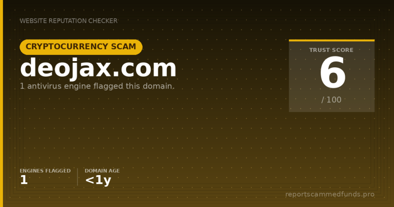 deojax.com — Cryptocurrency Scam