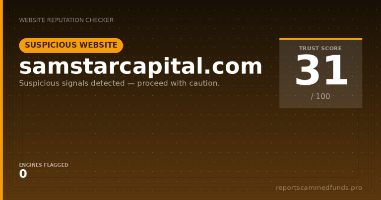 samstarcapital.com — Suspicious Website