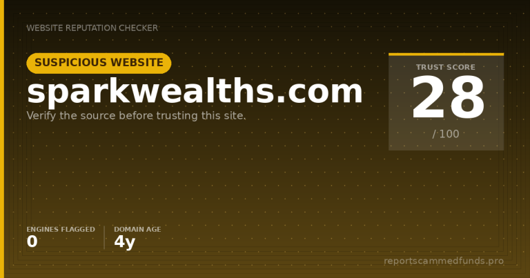 sparkwealths.com — Suspicious Website
