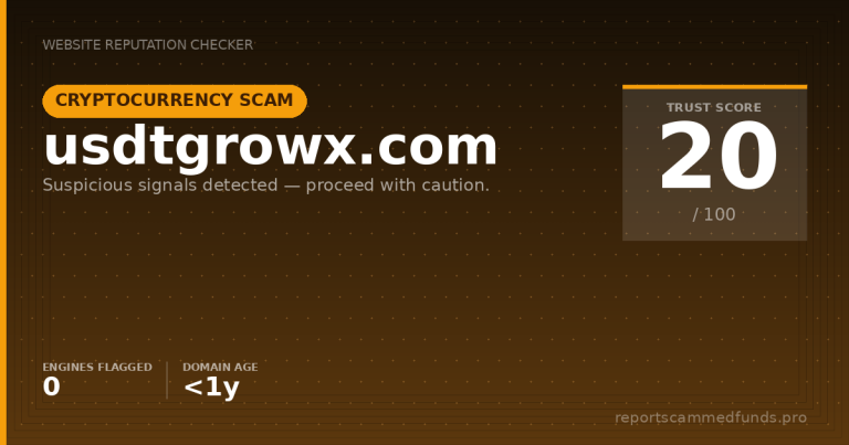 usdtgrowx.com — Cryptocurrency Scam