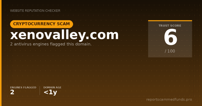 xenovalley.com — Cryptocurrency Scam