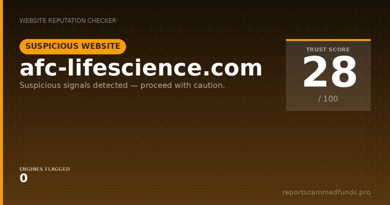 afc-lifescience.com — Suspicious Website