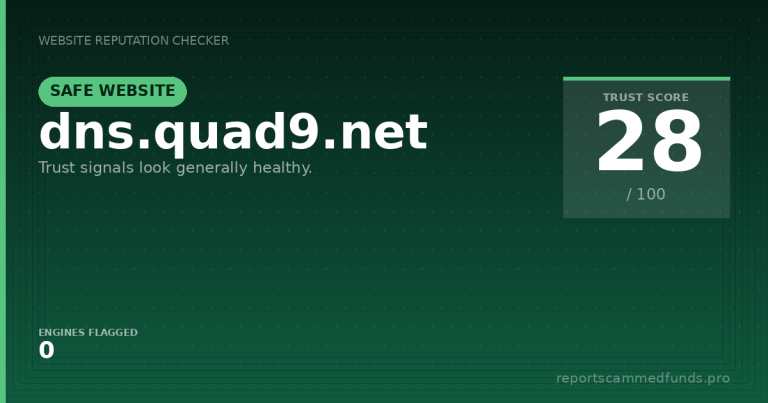dns.quad9.net — Safe Website