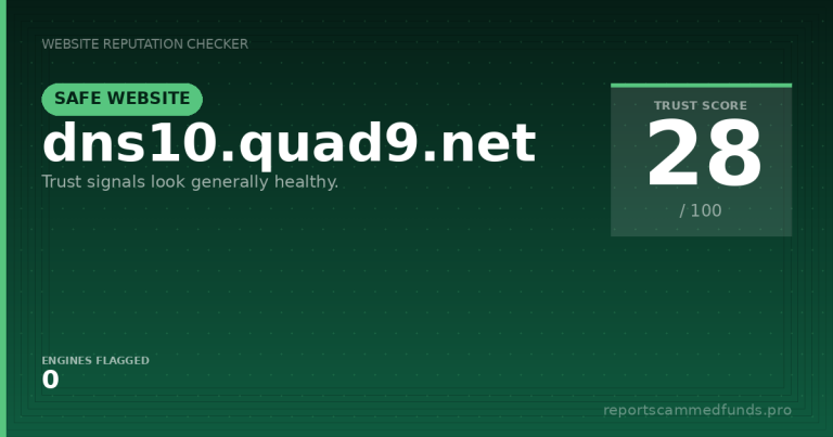 dns10.quad9.net — Safe Website