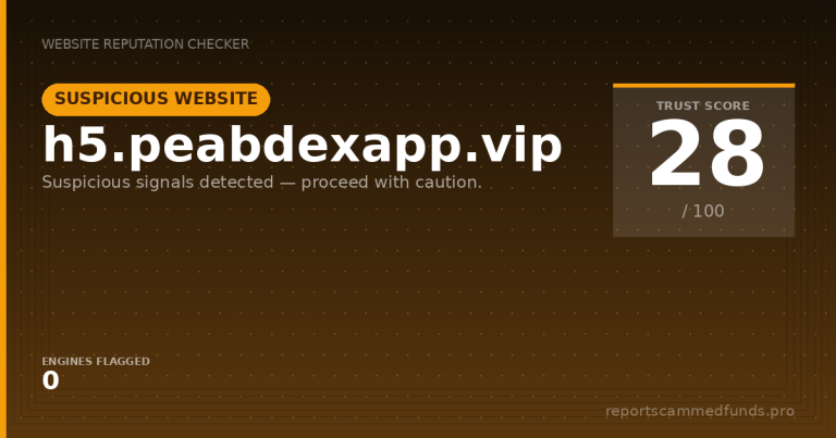 h5.peabdexapp.vip — Suspicious Website