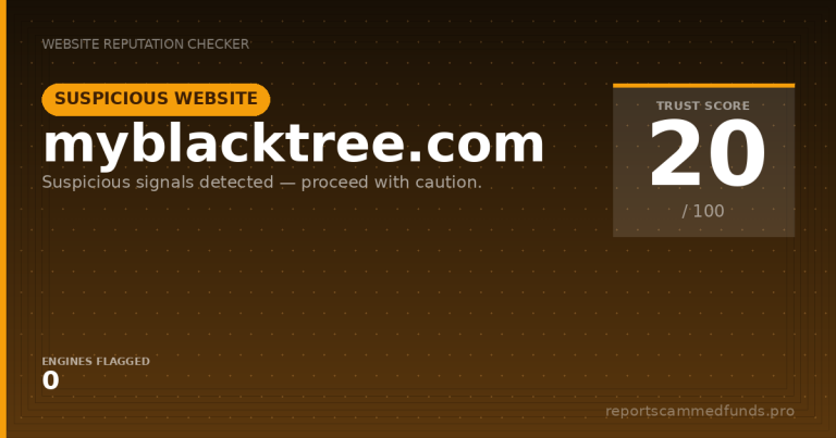 myblacktree.com — Suspicious Website