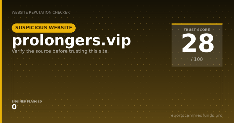prolongers.vip — Suspicious Website