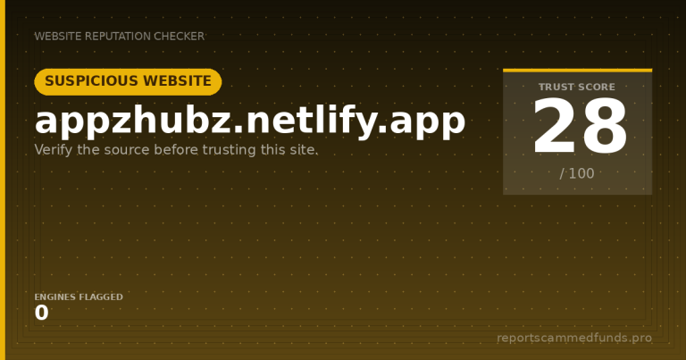 appzhubz.netlify.app — Suspicious Website