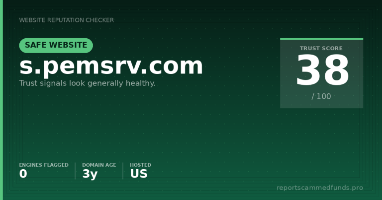 s.pemsrv.com — Safe Website